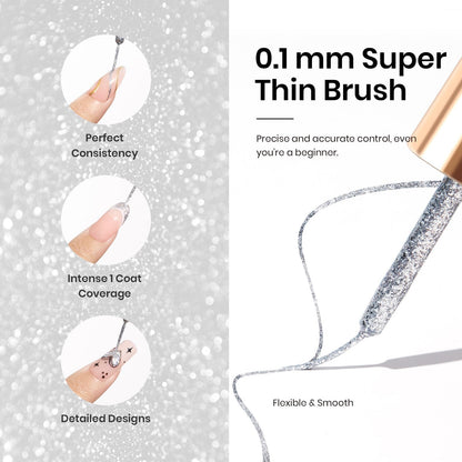 Beetles Nail Stamp, 4Pcs French Tip Tool Easy Manicure Nail Stamper Single Head Soft Silicone Long & Short French Tip Stamp Tool with 2Pcs Nail Scraper Decorations Gift for Women