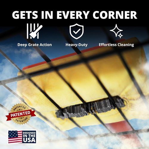 Grill Rescue | BBQ Cleaning Head - Bristle-Free Grill Brush for Cast Iron & Stainless Steel Grates