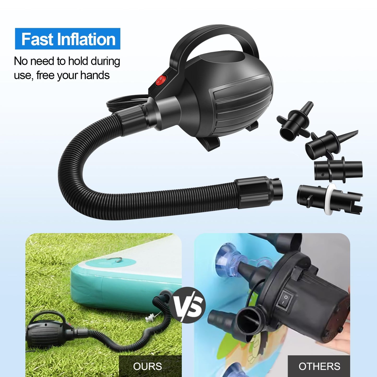 VOFiTNY Inflatable Floating Dock with Electric Air Pump for Inflatable