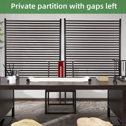 Outdoor Privacy Screens - Length: 43in, Height: 59in, Fence Privacy Screen, Freestanding Horizontal Fence, Metal Material, Anti-Corrosion and Weatherproof, Suitable for Outdoor Garden Courtyard