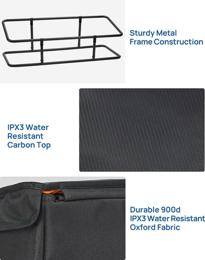 JOYTUTUS Truck Bed Cargo Box Organizer for Pickup, Truck Bed Cargo Bag, Storage Organizer Carrier Accessories for Groceries, Golf, Easily Slide in and Out, Easy Access