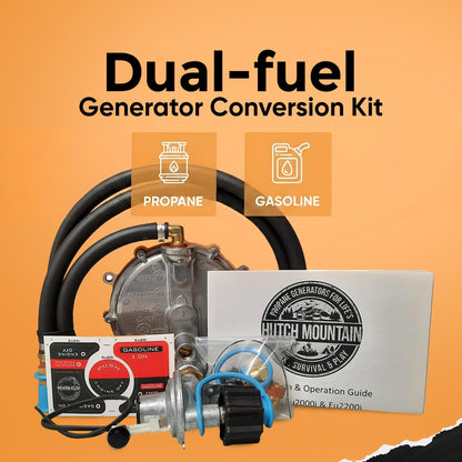Hutch Mountain Generator Propane Conversion Kit Honda EU2000i - Dual-Fuel Conversion for Propane & Gasoline - Portable Generator Backup Kit for Home Emergencies, Camping, and RVs