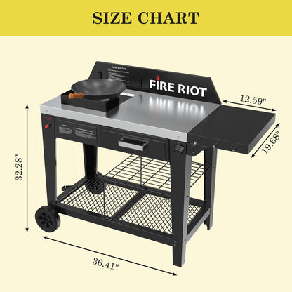 Heavy-Duty Outdoor Wok Cooking Station – 50,000 BTU Wok Burner - High-Performance 12.59” Carbon Steel Wok - Perfect for Stir-Frying, Searing, Tailgating, Fishing and Outdoor Wok Station