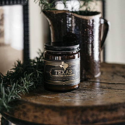 Jackson Vaughn Scented Texas Candle | Aromatherapy Long Lasting Candles Luxury Home Fragrance Decor Gifts Hand Poured Soy Wax Blend Notes Wild Sage, Vanilla, Campfire 40 Hour Burn 9oz (Texas)