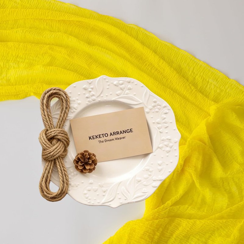 Keketoarrange 3pcs Yellow Gauze Rustic Cheesecloth Table Runner 120 Inch 10 FT for Wedding Baby Shower Bridal Shower Birthday Engagement Garden Outdoor Party Long Sheer Boho Decorations