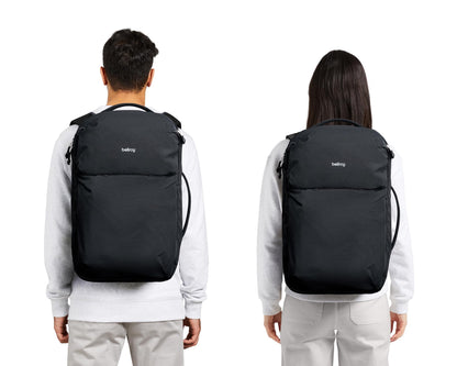 Bellroy Lite Travel Pack 38L (carry-on backpack, large travel backpack for international travelers, with laptop pocket, interior packing cells and tuck-away shoulder straps) - Ash