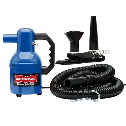 METROVAC Quick Draw Baby Blue Dog Dryer | Portable Pet Dryer & Dog Blow Dryer | 1.3 HP Single Speed USA
