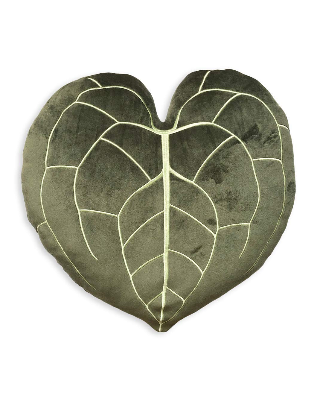 Green Philosophy Co. Monstera Leaf Pillow - Mossy Earth - Large Soft Plant-Shaped Plush Cushion for Couch, Bed, or Reading Nook - Cute & Unique Nature-Inspired Decor Super Soft & Cuddly Throw Pillow