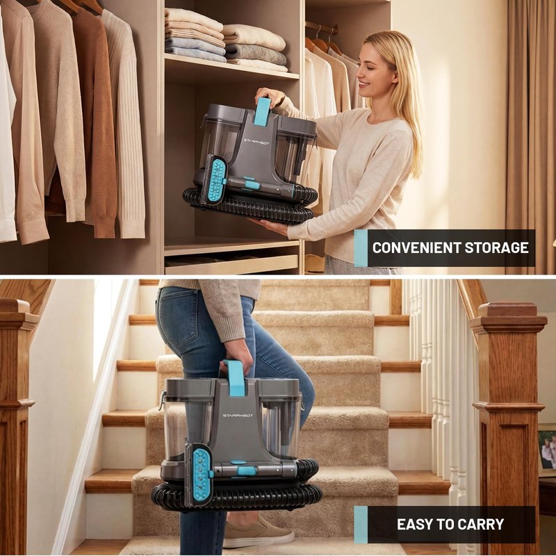 Starrybot Portable Carpet Cleaner Machine with Steam and Heating Techology