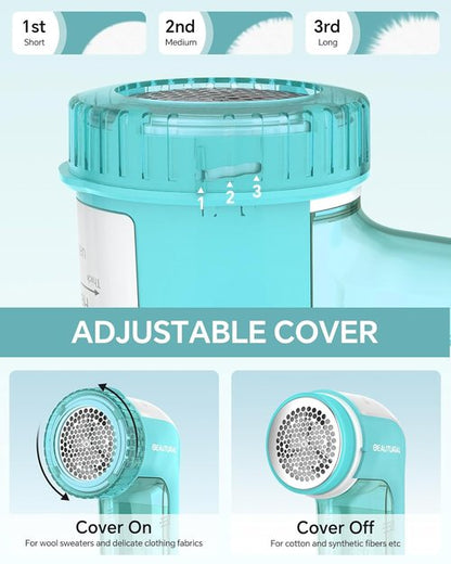 Beautural Fabric Shaver - Lint Remover with 2-Speed Settings & 2 Replaceable Blades | Battery Operated, Ideal for Sweaters & Clothes