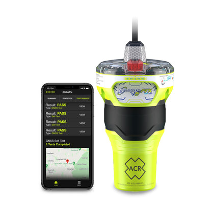 ACR GLOBALFIX V6 GPS EPIRB SOS, Global Coverage, Return Link Service & Mobile App - CAT 1 Auto Release Bracket (2853) - Global Satellite Emergency Signaling for Search & Rescue,10 Year Battery Life
