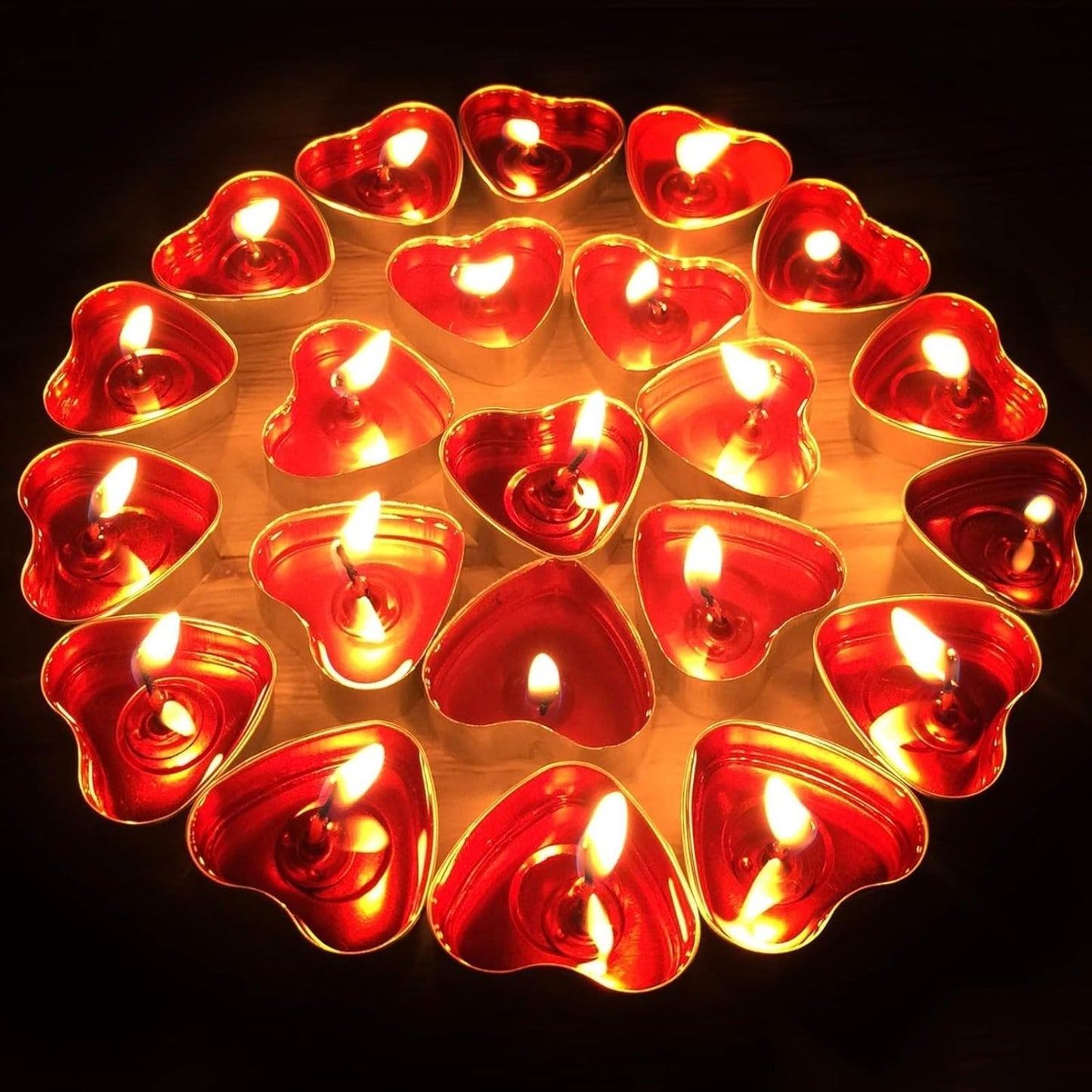 IJRPLM 50 Pack Heart Shaped Tealight Candles, Romantic Love Unscented Tea Lights Candles, Dripless & Long Lasting Smokeless, Mini Tealight Candle for Wedding Party Home Decor, Pink