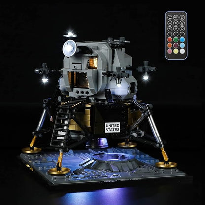 LED Light Kit (Remote Control) Compatible with Lego NASA Apollo 11 Lunar Lander - for Creator 10266 (Model Set Not Included)