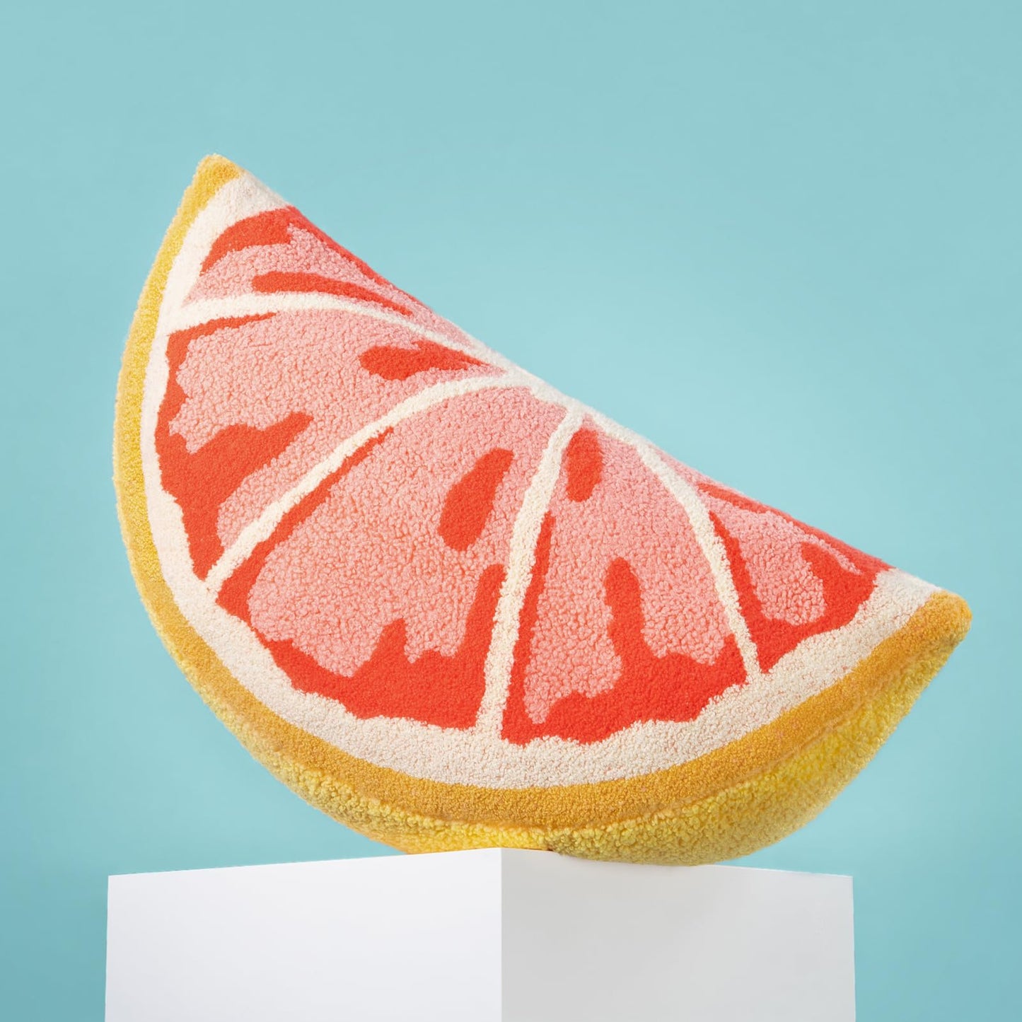 Phantoscope Papaya Shaped Throw Pillow, Fruit Themed Cushion for Couch, Bed and Chair, Pink, 10 x 15 inches