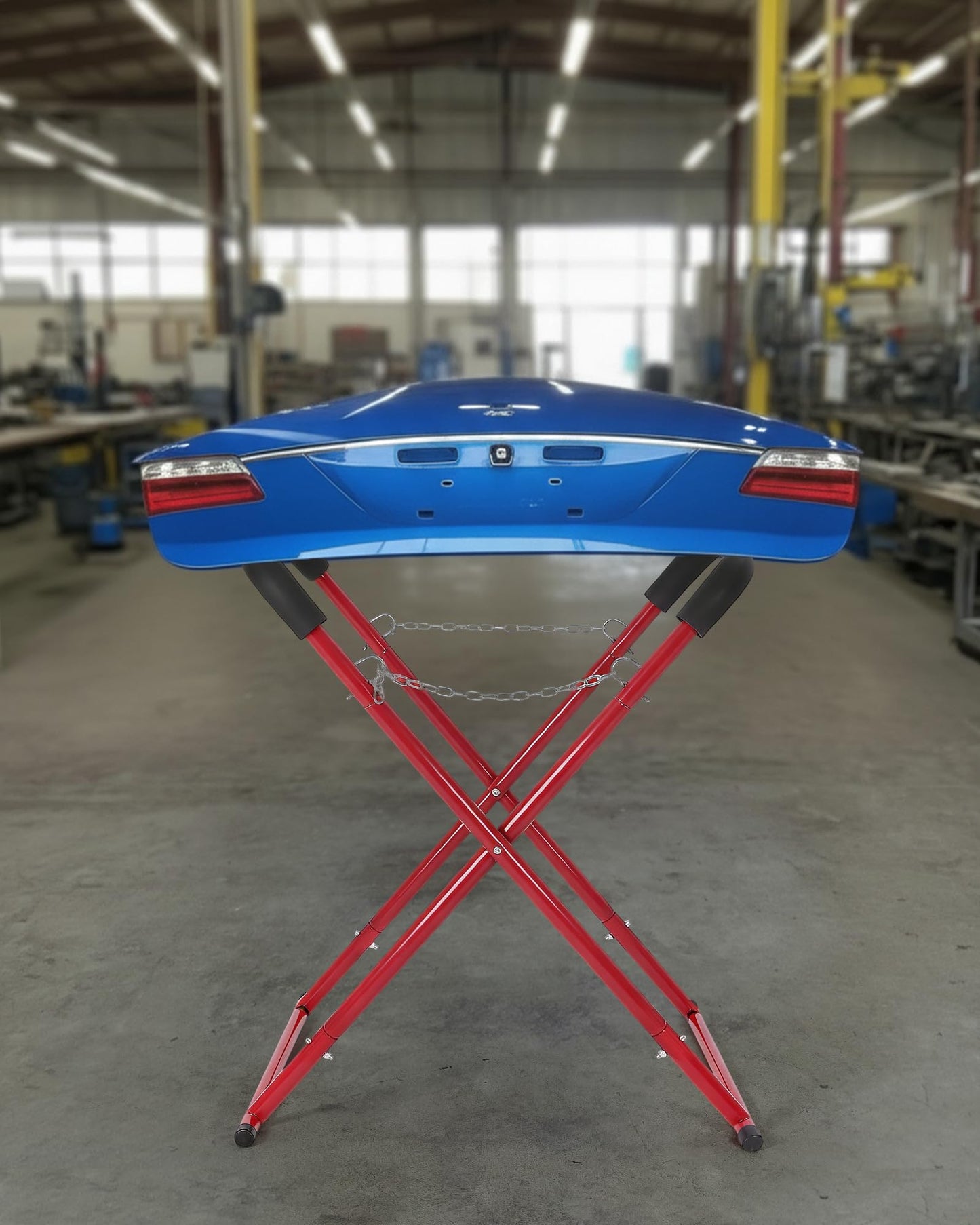 Portable Workbench,Folding Automotive Fender Bumper Stand,700 LBS Capacity,Heavy-Duty Work Stand Work Table for Garage,Shop,Automotive Repair,Adjustable,Padded,Powder-Coated, Rubber Feet
