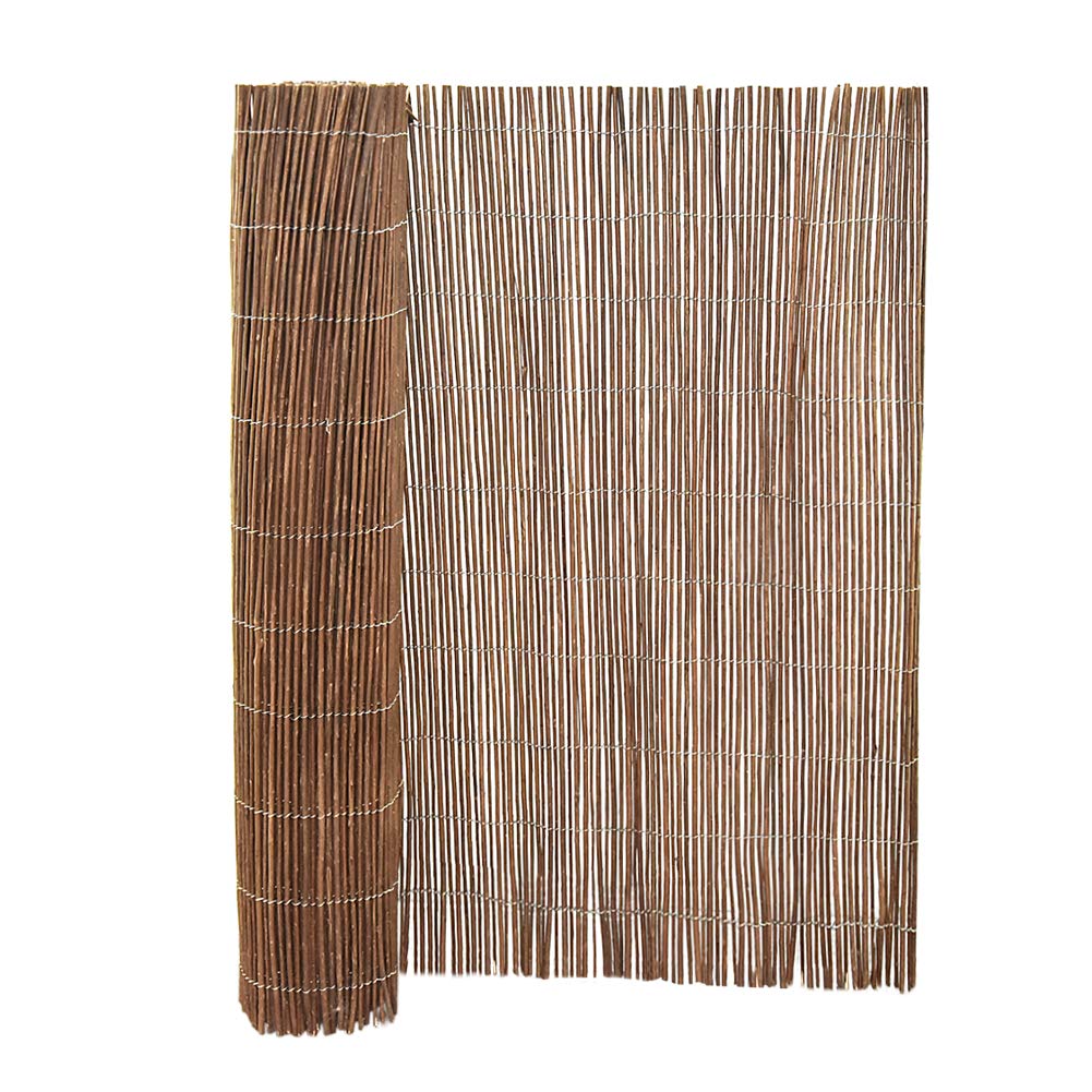 Landgarden Natural Bamboo Slat Screening, Eco-Friendly Privacy Slat Fence, Bamboo Screen Panel Roll for Balcony or as Wind and Sight Protection