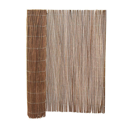 Landgarden Natural Bamboo Slat Screening, Eco-Friendly Privacy Slat Fence, Bamboo Screen Panel Roll for Balcony or as Wind and Sight Protection