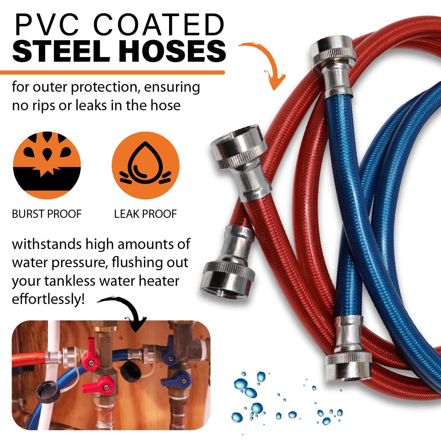 Chromex Tankless Water Heater Flush Kit with NSF Certified Liquid Descaling Solution and 1/6HP Extra Strength Pump