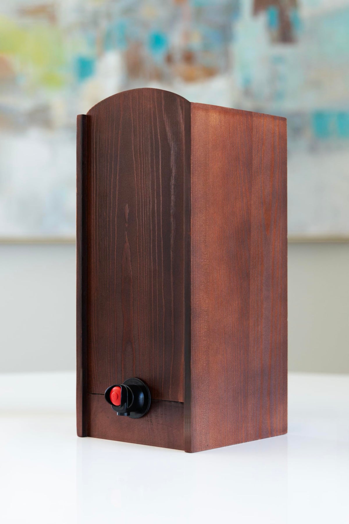 Rustic Roots Wooden Wine Box Dispenser - Box Wine Holder for 3 Liter Wine Boxes