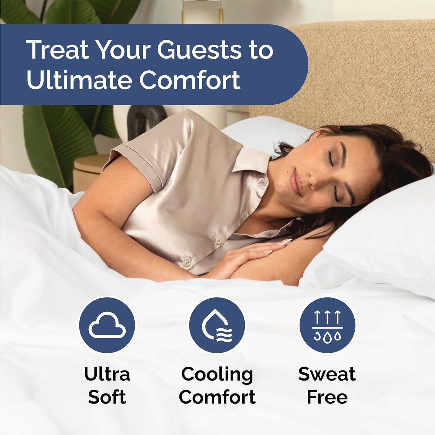 Skiennix Twin XL Sheet Sets - Bulk Case of 16 with Deep Pockets - Breathable, Cooling & Wrinkle-Free (White)