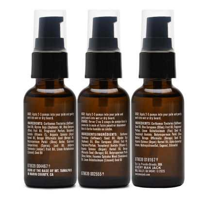 Every Man Jack Men's Beard Oil - Aged Bourbon Fragrance - Deeply Moisturizes and Softens Your Beard and Adds a Natural Shine - Naturally Derived with Shea Butter and Argan Oil - 1 fl oz