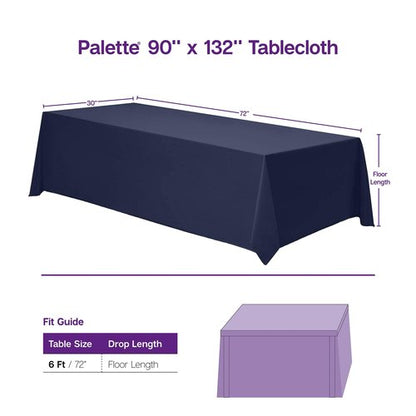 Gee Di Moda Rectangle Tablecloth - 90 x 132 Inch Pink Table Cloth for 6 Foot Tables with Floor-Length Drop - Heavy Duty Washable Fabric for Holiday Party, Dinner, Weddings & Baby Shower