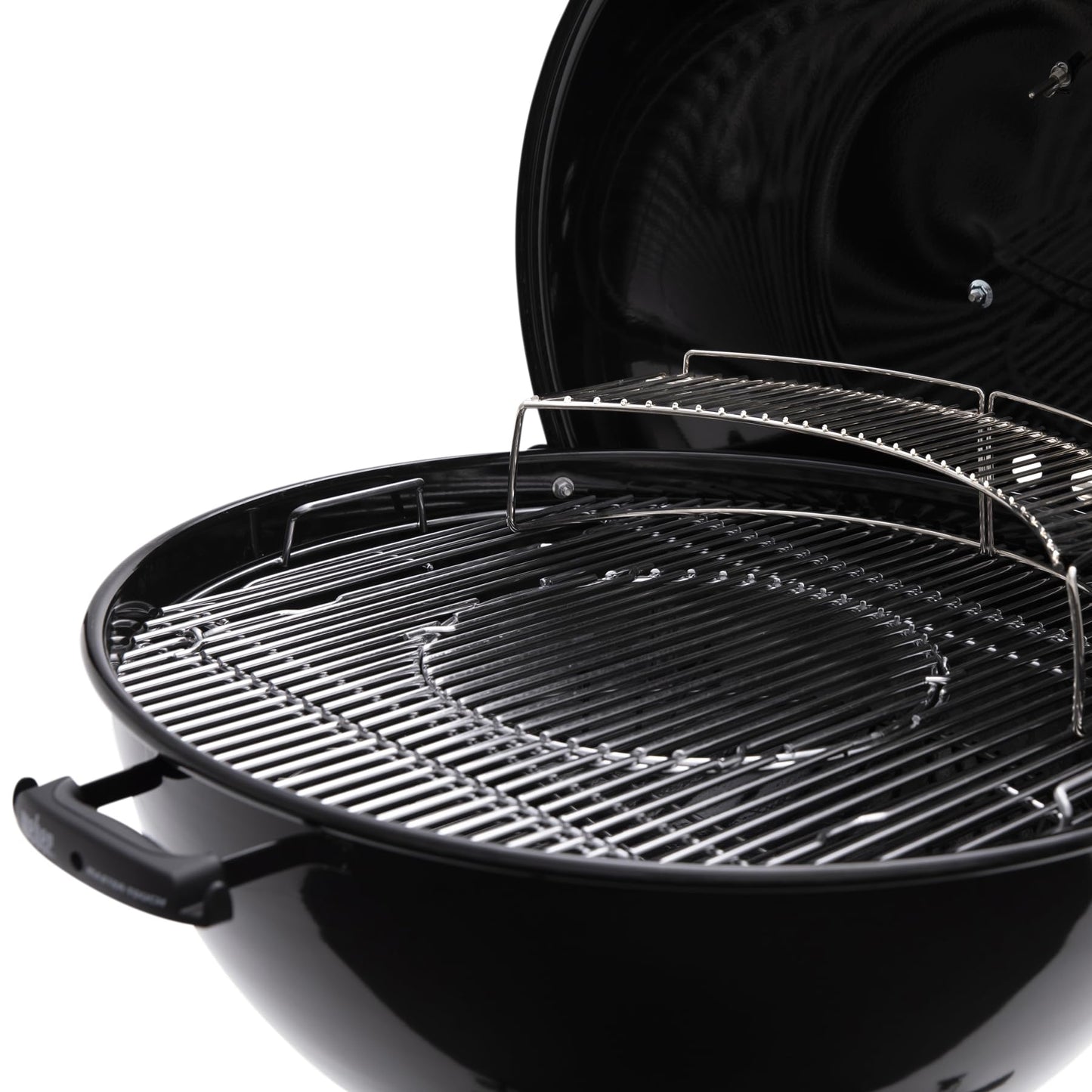 Weber Master-Touch Charcoal Grill, 26-Inch, Black – Premium Outdoor BBQ Grill with Tuck-Away Lid Holder & One‑Touch™ Cleaning System, Porcelain‑Enameled Kettle