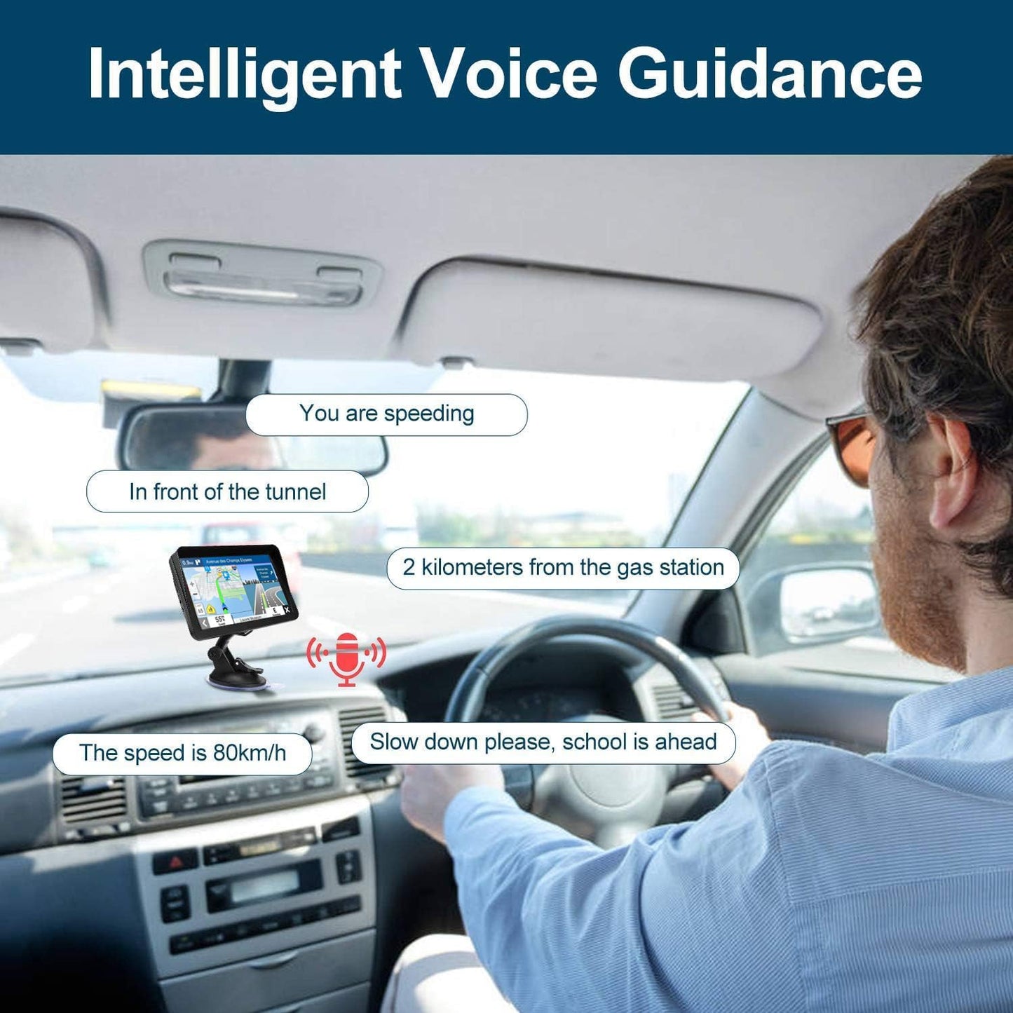 GPS Navigation for Car,Latest 2026 Map, 9 inch Touch Screen Real Voice Spoken Turn-by-Turn Direction Reminding Navigation System for Cars, GPS Satellite Navigator with Free Lifetime Map Update