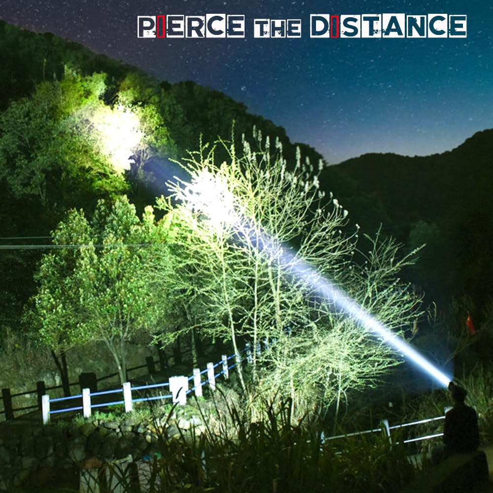 LBJD Super Bright Hunting Lamps, LED Rechargeble Head Lamp for Adults with High Power Multi-Function Battery Pack, Ideal for Camping, Fishing, Emergencies, and Search & Rescue