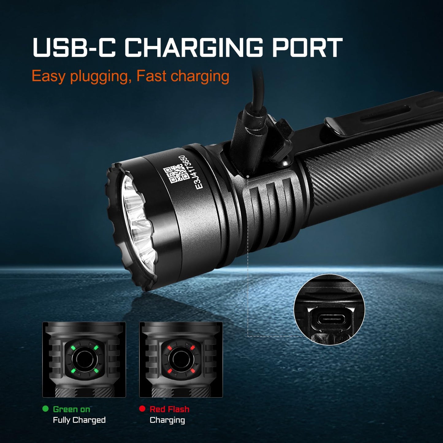 ACEBEAM E75 4500 High Lumens Flashlight with Magnetic Base, Super Bright LED Flashlight Rechargeable, IPX8 Water-Resistant EDC Flash Light, 26 Days Super Long Lasting for Camping,Everyday Use