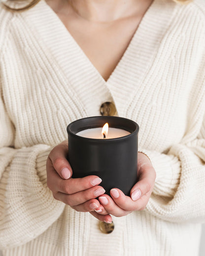 Wicked Rose Candle Co. Elven Ember Scented Candle | Honeysuckle, Palo Santo & Sandalwood | 10 oz Hand-Poured Coconut Apricot Wax | 45+ Hour Clean Burn | Reusable Ceramic Vessel