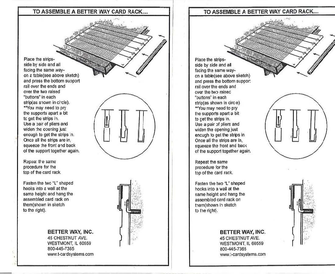 Better Way, Inc. #3 Size T-Card and Rack kit- Medium-Beige
