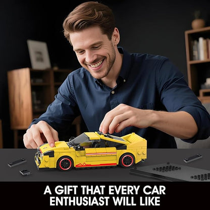 Mould King Speed Champion EVO 38 Racing Car MOC Building Set &amp Display Case Creative Classic Cars for Teens Age14+ 27088 Cool Vehicles Model Toys Birthday Gifts for Adults 466 PCS
