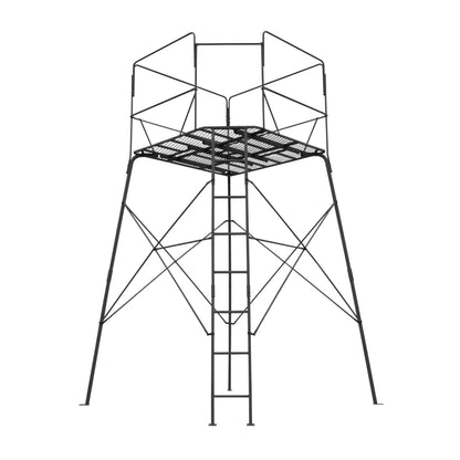 Rivers Edge® 12’ Shooting Platform, Oversized Platform, Adjustable Shooting Rail, Powder-Coated Steel, Unmatched Stability, RE402T