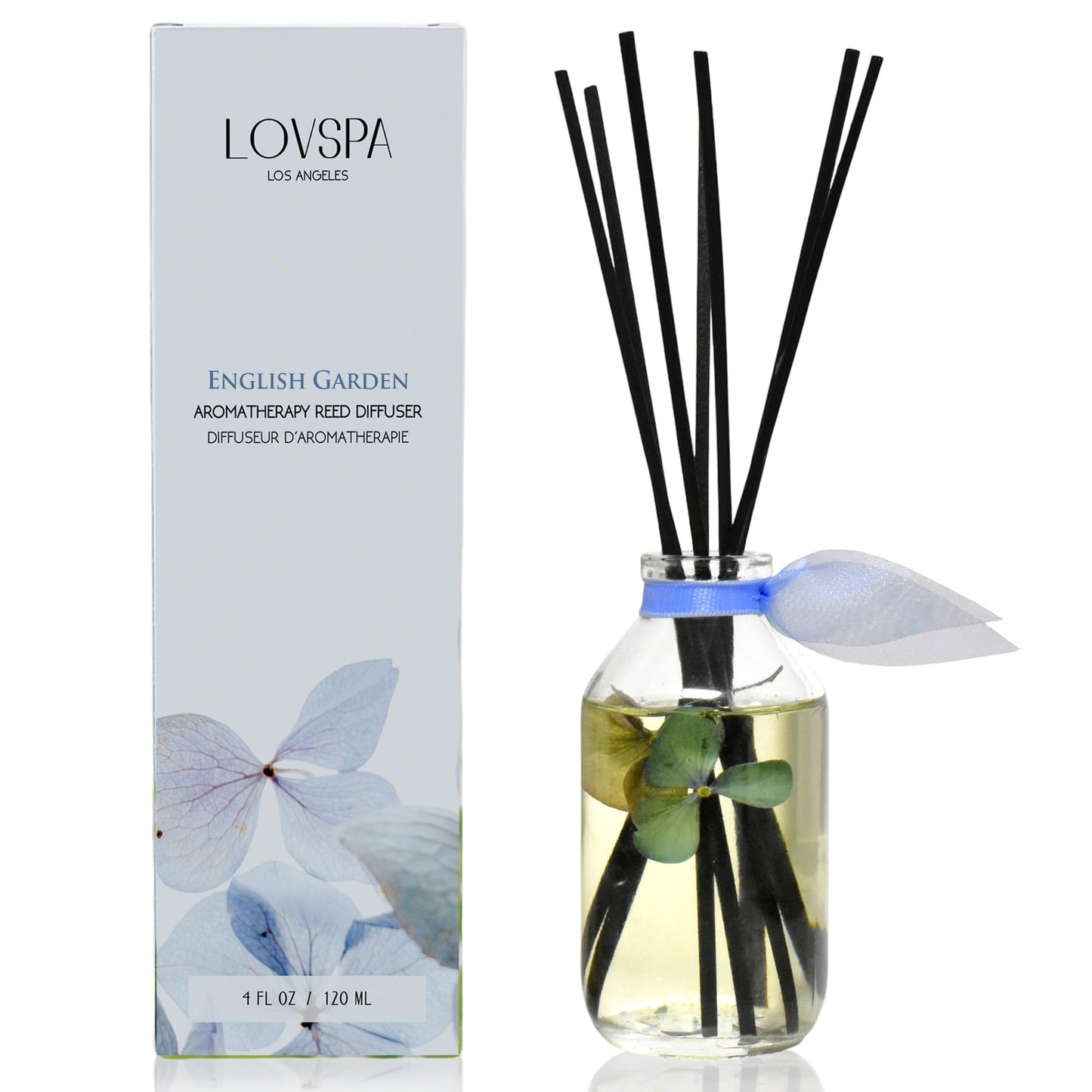 LOVSPA Reed Diffuser Set, Smoked Vanilla Scented Oil Diffuser with Sticks, Home Fragrance Accessories for Bathroom Shelf Decor, Aroma Diffusers for Home or Office Fall Decor, USA Made