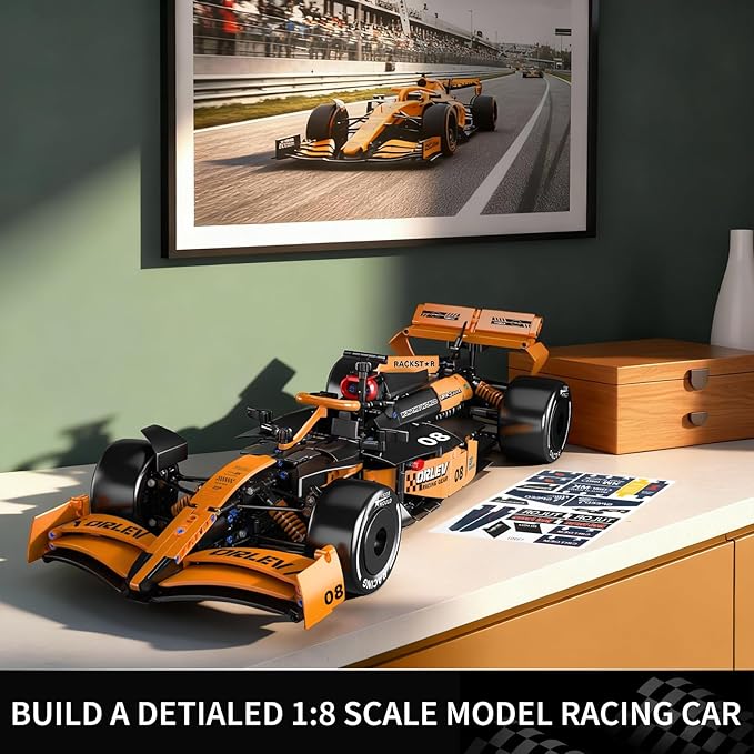 Mould King 13208 Race Car Model Toys MOC Bricks Collectible Sportscar Building Blocks Racing Car Building Kits for Adult Static Version 1480 Pieces