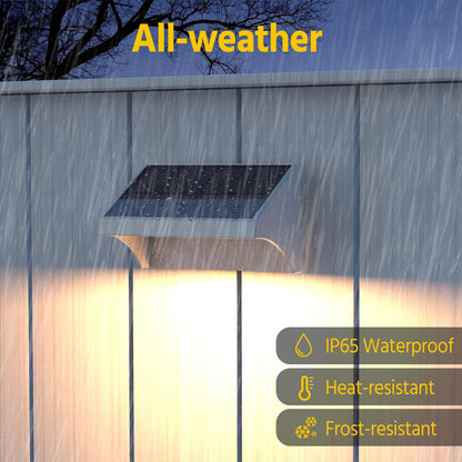 NIORSUN Outdoor Fence Lights, 24 Pack Waterproof LED Solar Fence Lights with 1500mAh Battery, Warm White/Cool White/RGB, Easy-to-Install Wall Light for Deck, Patio, Railing, Stairs, Backyard – White