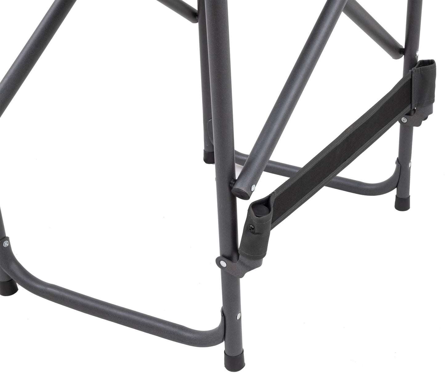 Browning Directors Chair - Outdoor Folding Chairs Made with Durable Fabric and Sturdy Aluminum/Steel Frame, with Extra Tall Seat and Flip-Down Footrest, Regular, Charcoal/Gray