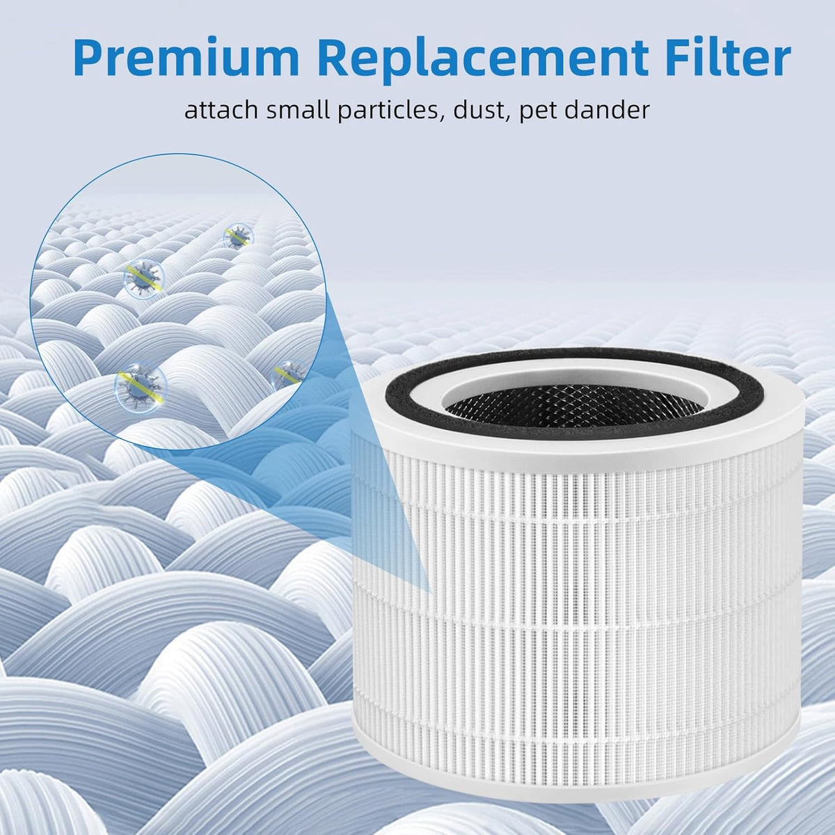 APPLIANCEMATES 240 True Filter Replacement - 3-in-1 Activated Carbon Filter, 2 Pack for PuroAir 240
