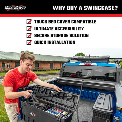 RealTruck Undercover SwingCase Truck Bed Storage Box | SC107D | Fits 2023-2025 Chevy/GMC Colorado/Canyon Drivers Side