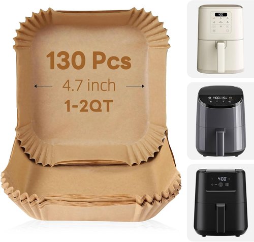 COSORI Small Air Fryer Liners - Disposable Parchment Paper Baking Sheets for 2 Qt Air Fryers