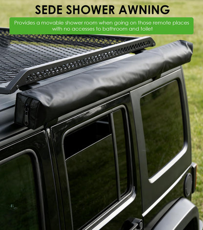 Shower Tent Awning Car Outdoor Camping Shower Tent Vehicle Side Shower Room Portable Privacy Shelter Restroom Bathroom Overland for RV Van Truck