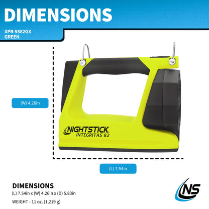 Nightstick XPR-5582GX INTEGRITAS 82 Intrinsically Safe Lantern w/Articulating Head - Li-Ion - Green - UL913