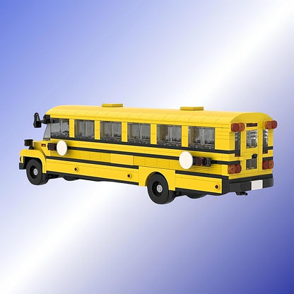 Yellow School Bus Building Blocks Kits City School Toy Set Mini Toy Block Car Bedroom and Living Room Decorations 635 Pcs Gift for Car Lovers