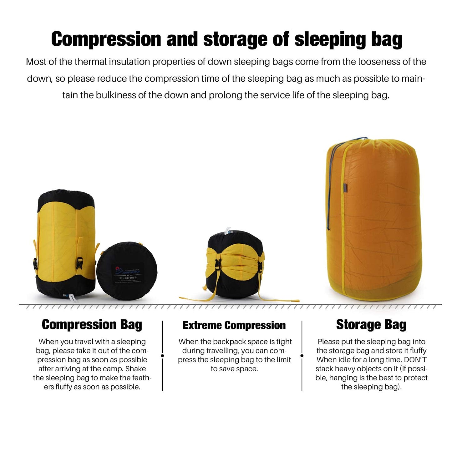 Mountaintop Ultralight Mummy Down Sleeping Bag 650 Fill Power Duck Down Suits for 32 20 Degree F for Camping Hiking Backpacking