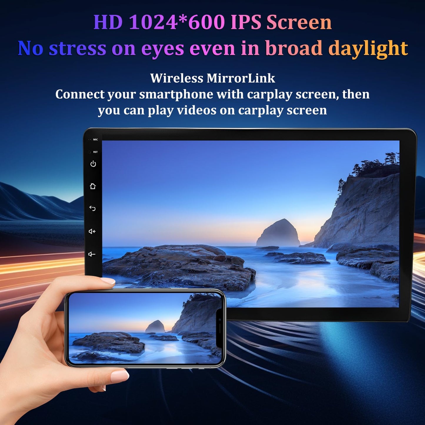 7" Car Stereo Radio for Ford F150/F250/F350 2004 2005 2006 2007 2008 2009 2010 2011 2012 2013 2014, Android 13 Car Radio with CarPlay Android Auto, Support GPS Navi Bluetooth SWC FM DSP Backup Camera
