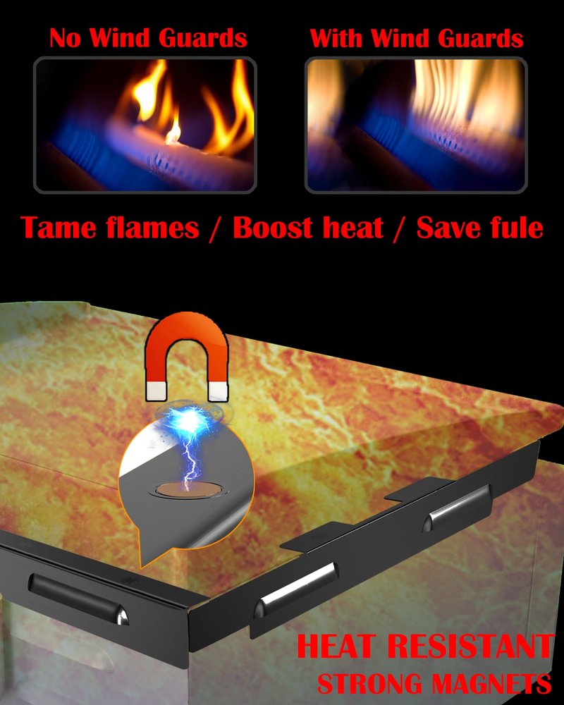 Blackstone Wind Guards for 28XL Griddles, Better Heat Control Outdoors