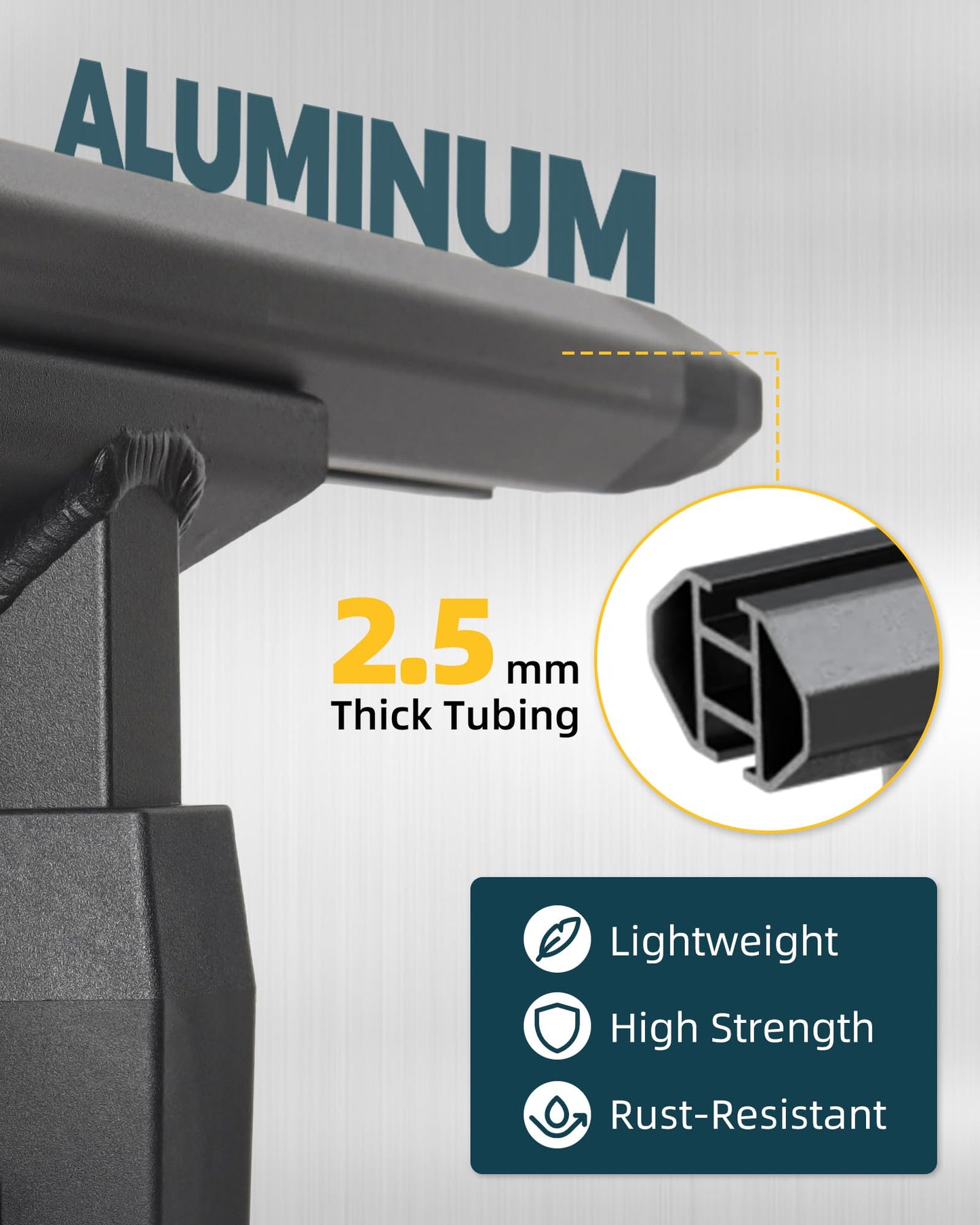 TRUMGETA Truck Bed Rack Fit for Toyota Tacoma & Jeep Gladiator with Bed Rails 900 LBS Load Adjustable Height 19"-25" Aluminum Ladder Rack with Side Bars