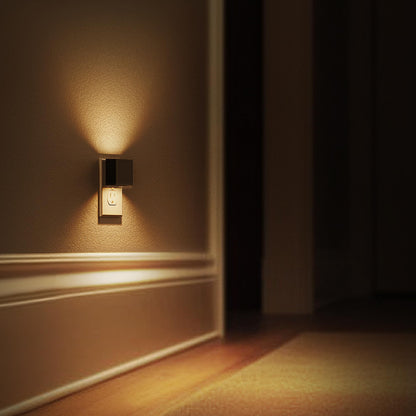 L LOHAS LED Night Lights Plug into Wall,[2-Pack] Plug in Night Light with Dusk to Dawn Sensor,Brightness Adjustable,3000K Warm White,Dimmable Nightlight for Adults Bathroom Hallway Kitchen