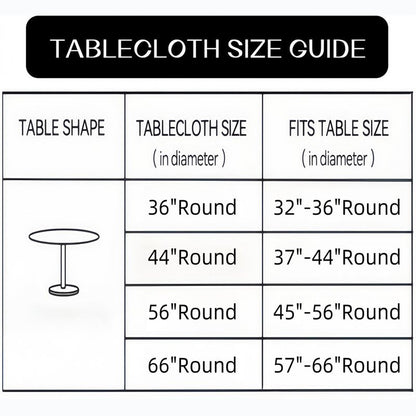 Walrus Round Vinyl Fitted Tablecloth with Flannel Backing Elastic Edge Design Table Cover Waterproof Oil-Proof PVC Table Cloth Stain-Resistant Best for 37"-44" Round